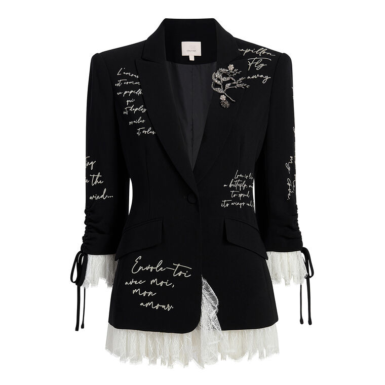 Mon Amour Roxie Embroidered Blazer image number null