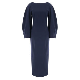 Long Sleeve Crewneck Midi Dress