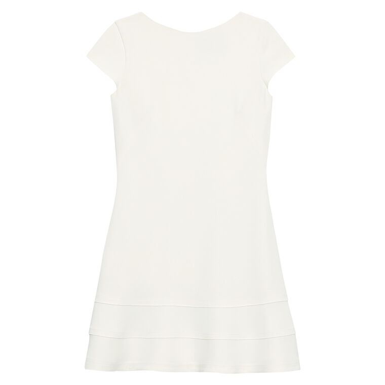 Short Sleeve Bateau Neck Mini Dress image number null