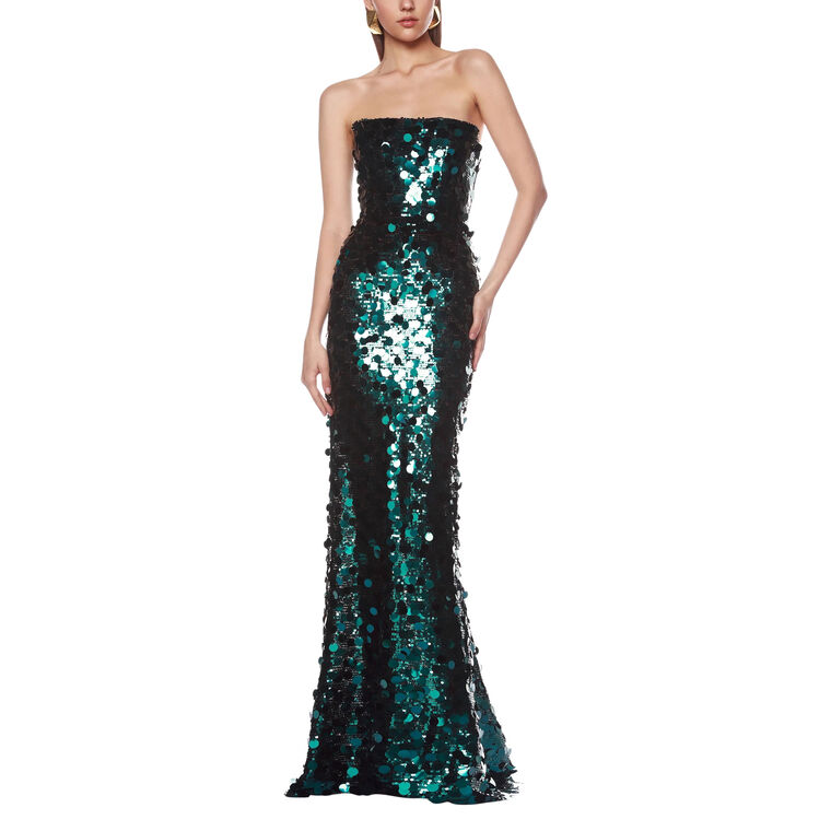Farah Strapless Sequin Gown image number null