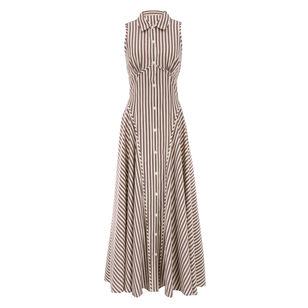 Magdela Striped Shirt Dress