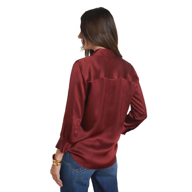 Dani 3/4 Sleeve Silk Blouse image number null