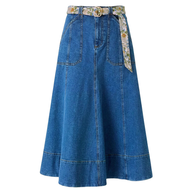 Long Benji Denim Skirt image number null