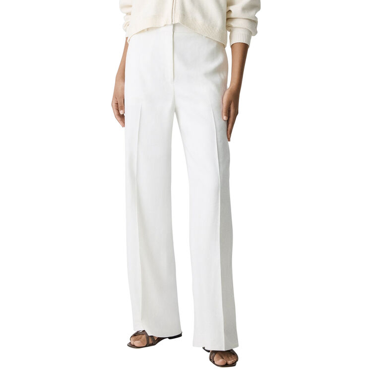 Classic Straight Pant In Linen Viscose image number null
