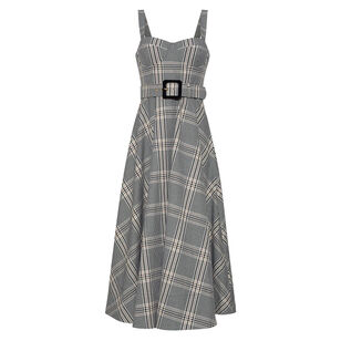 Calypso Sleeveless Bustier Belted Midi Dress