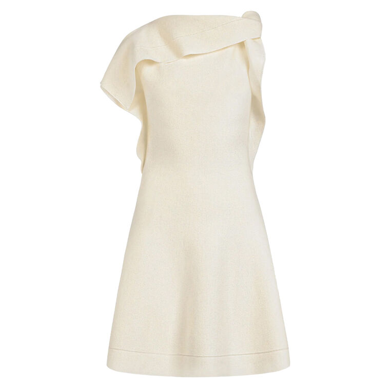 Neck Drape Knit Dress image number null