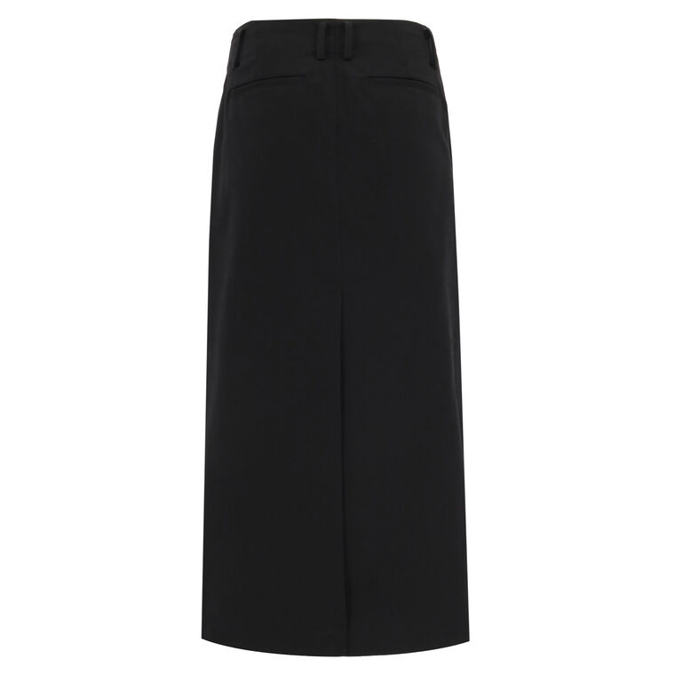 Cotton Low-Rise Straight Trouser Skirt image number null