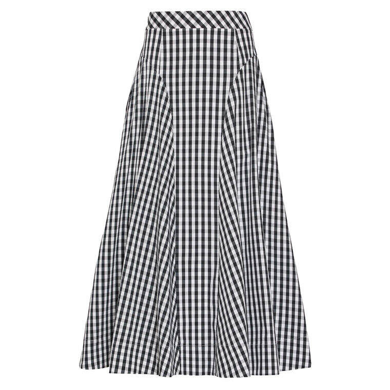 Robin Gingham Midi Skirt image number null