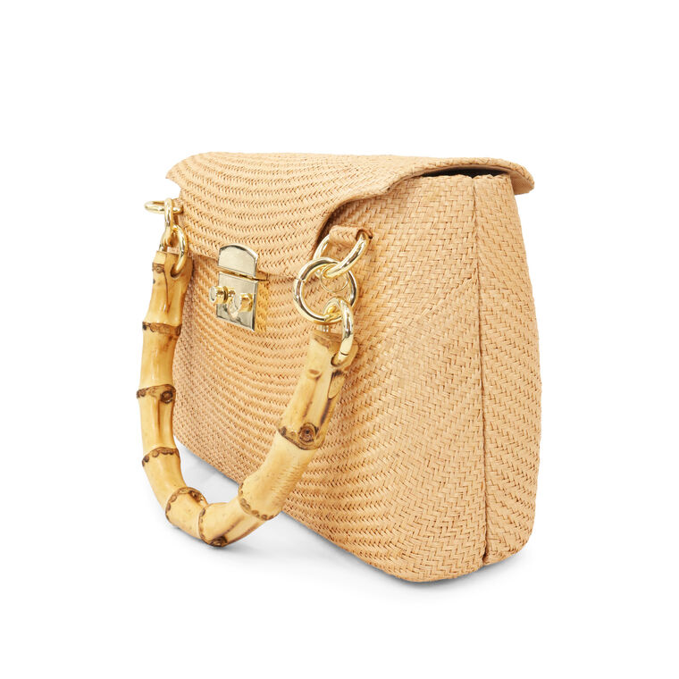Jeanne Bun Bamboo Top Handle Bag image number null