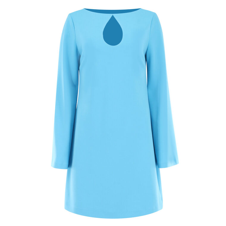 Singles Long Sleeve Keyhole Mini Dress image number null