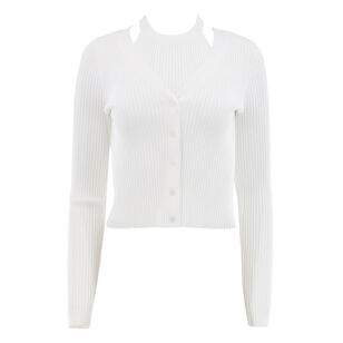 Lonnie Viscose Knit Layered Cardigan