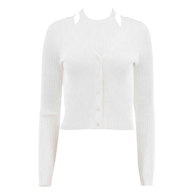 Lonnie Viscose Knit Layered Cardigan image number null