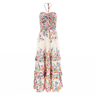 June Halter Tie Midi Dress