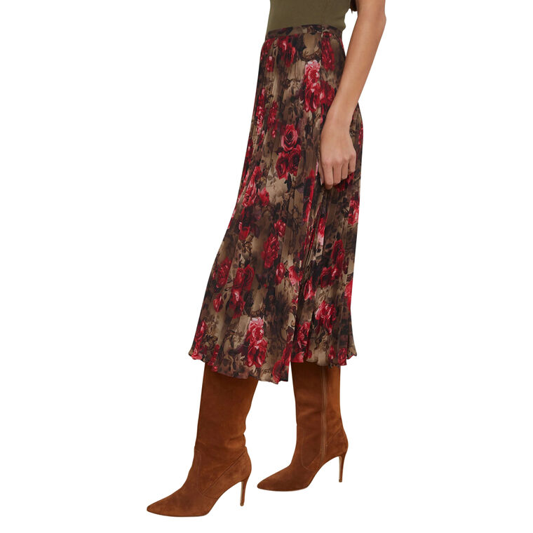 Fernanda Pleated Midi Skirt image number null