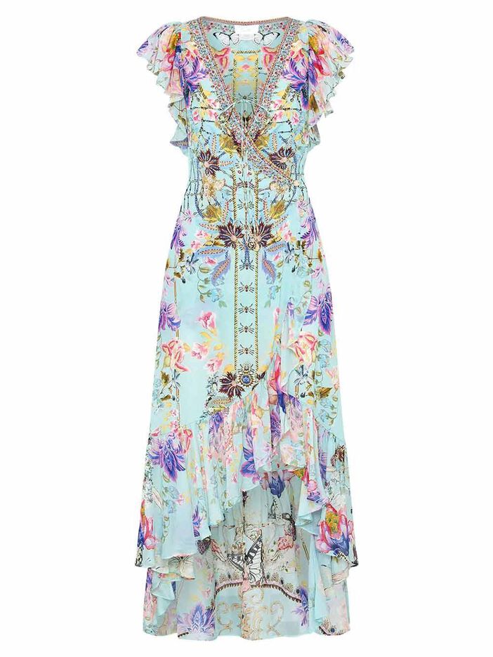 Ruffle Wrap Dress image number null