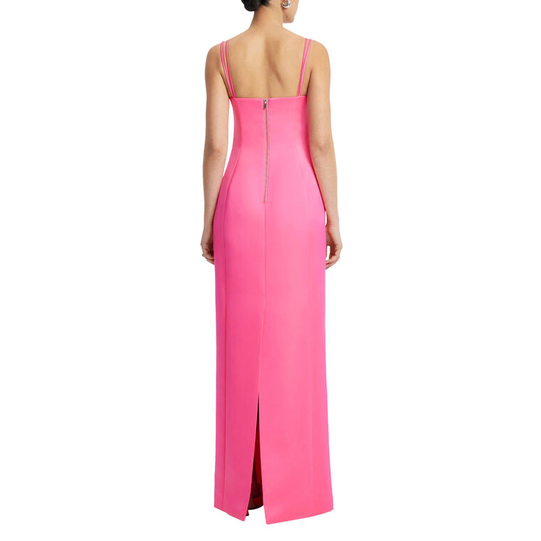 Arianna Sleeveless Applique Floral Maxi Dress image number null