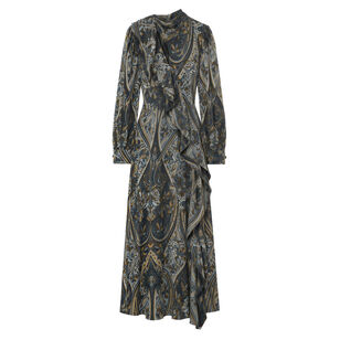 Sabrina Long Sleeve Silk Dress