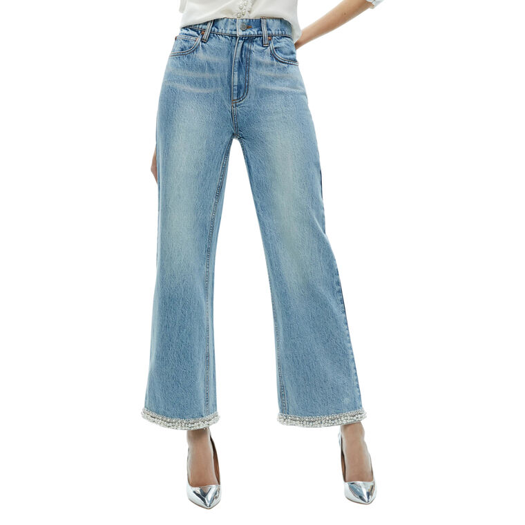 Ora High Rise Embellished Jean image number null