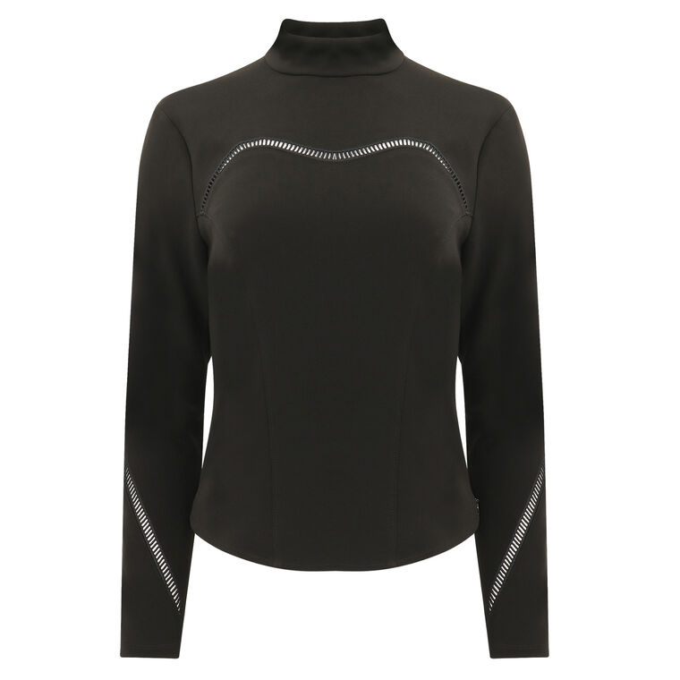 Holly Open-Stitch Long Sleeve Top image number null