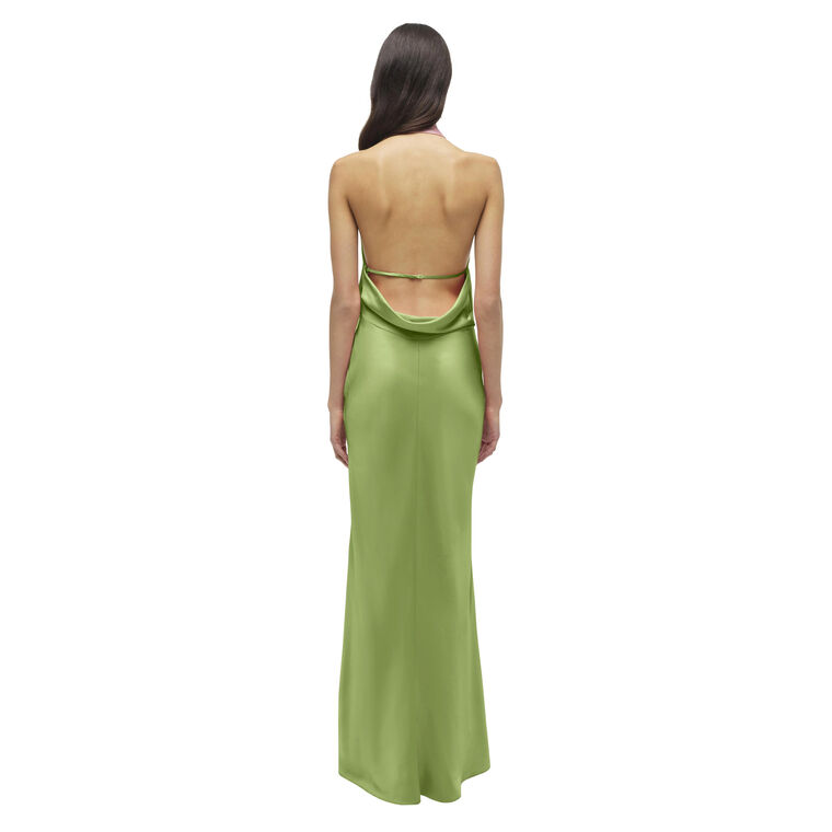 Reannon Draped Satin Gown image number null