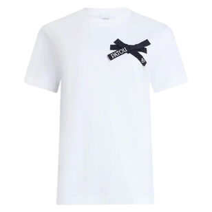 Short Sleeve Organic Cotton Bow Detail T-Shirt
