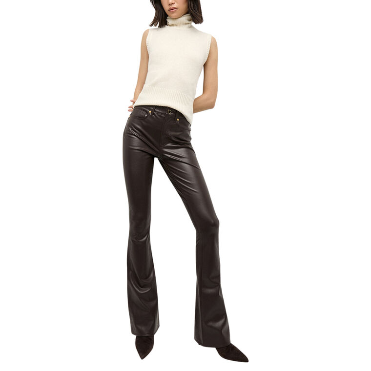 Beverly High Rise Skinny Flare Pant In Vegan Leather image number null