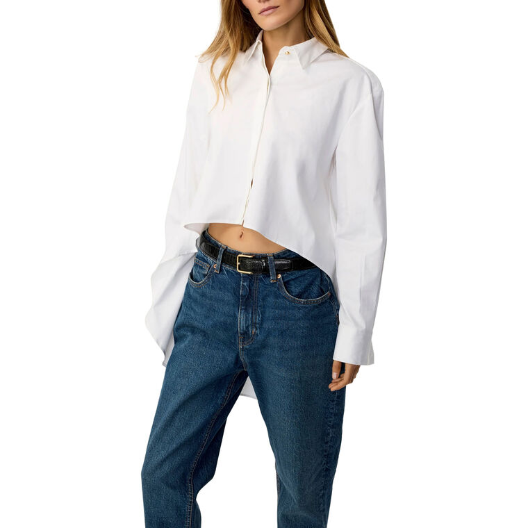 Kira Poplin High-Low Shirt image number null