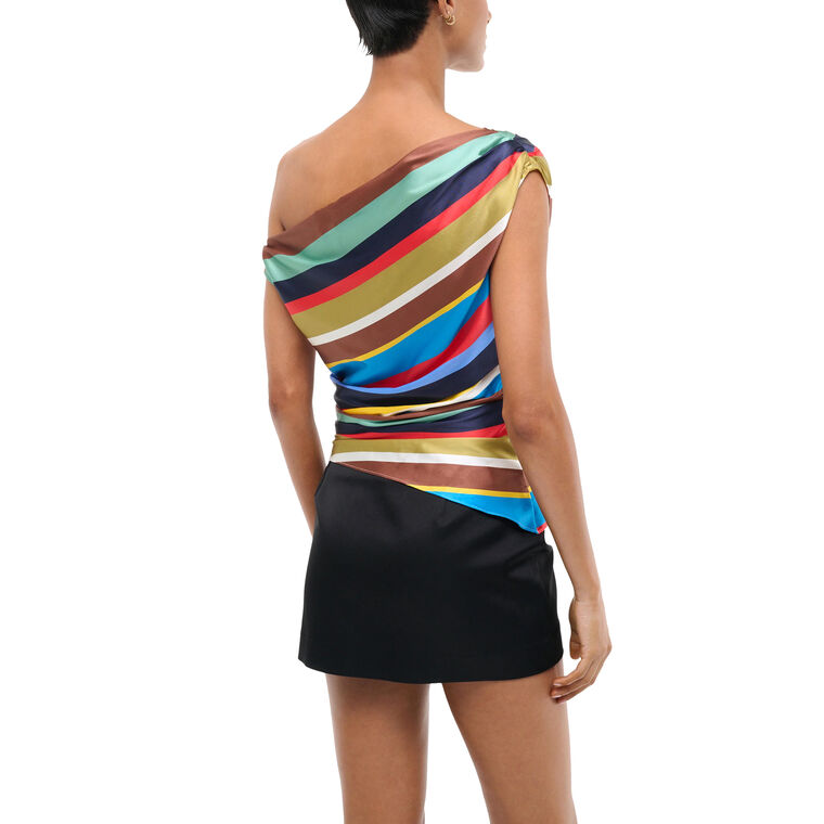 Phare Off-The-Shoulder Silk Top image number null