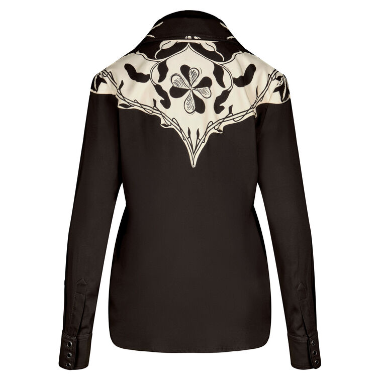 Heavy Crepe Hacia Puerto Long Sleeve Shirt image number null