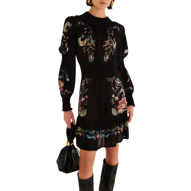 Natalia Lace Long Sleeve Mini Dress image number null