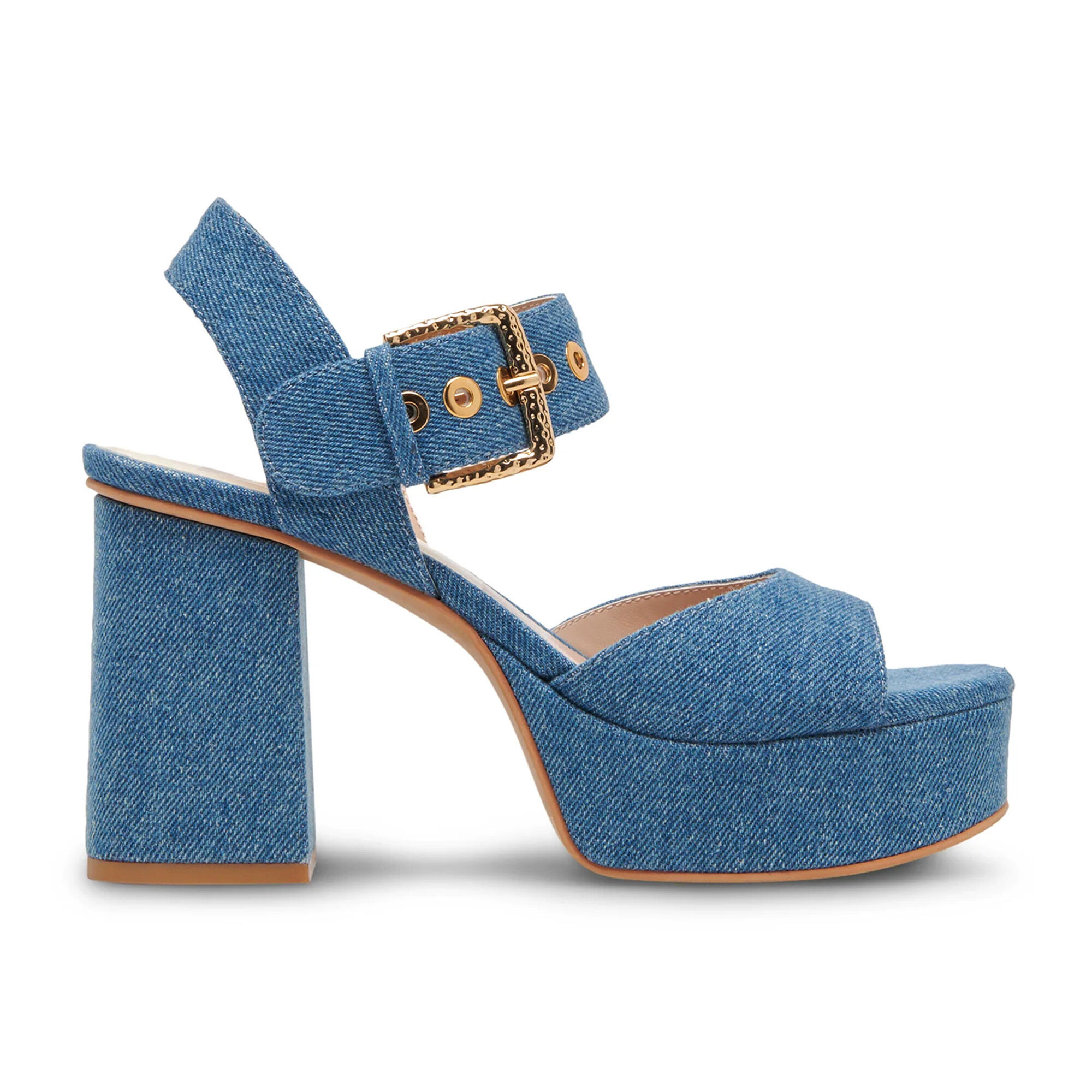 Denim platform heels store
