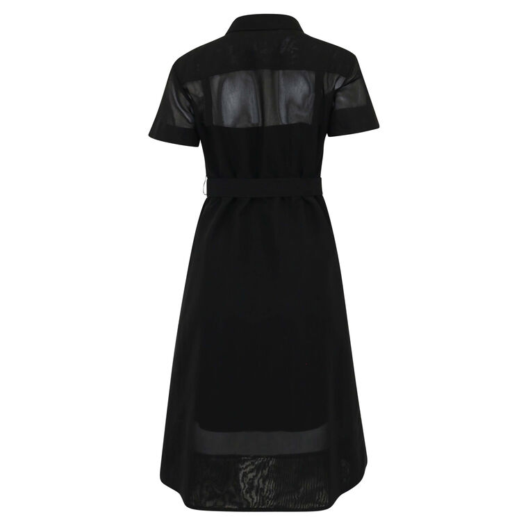 Layered Belted Shirt Dress image number null