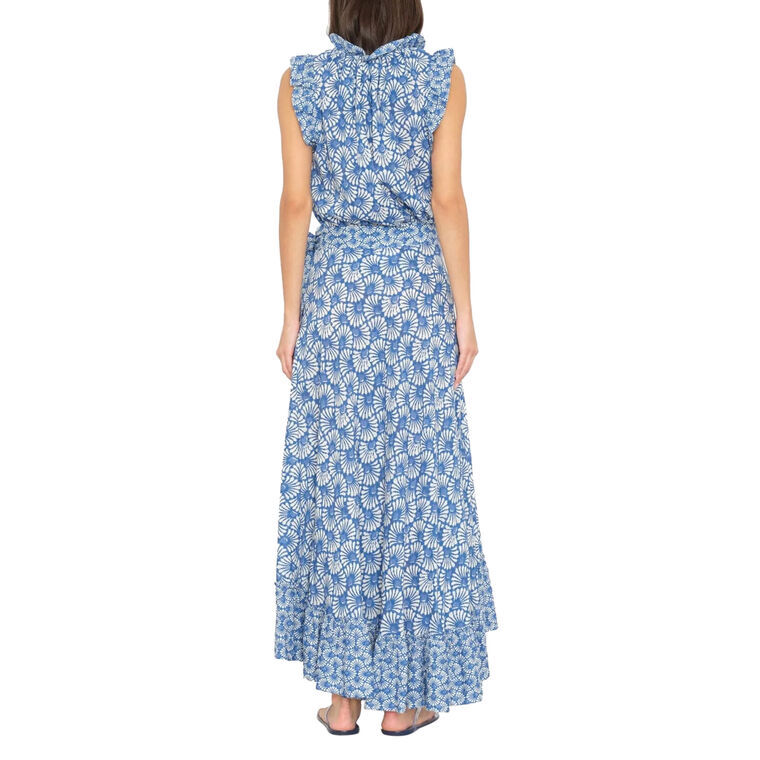 Janey Shell Print Tiered Maxi Skirt image number null