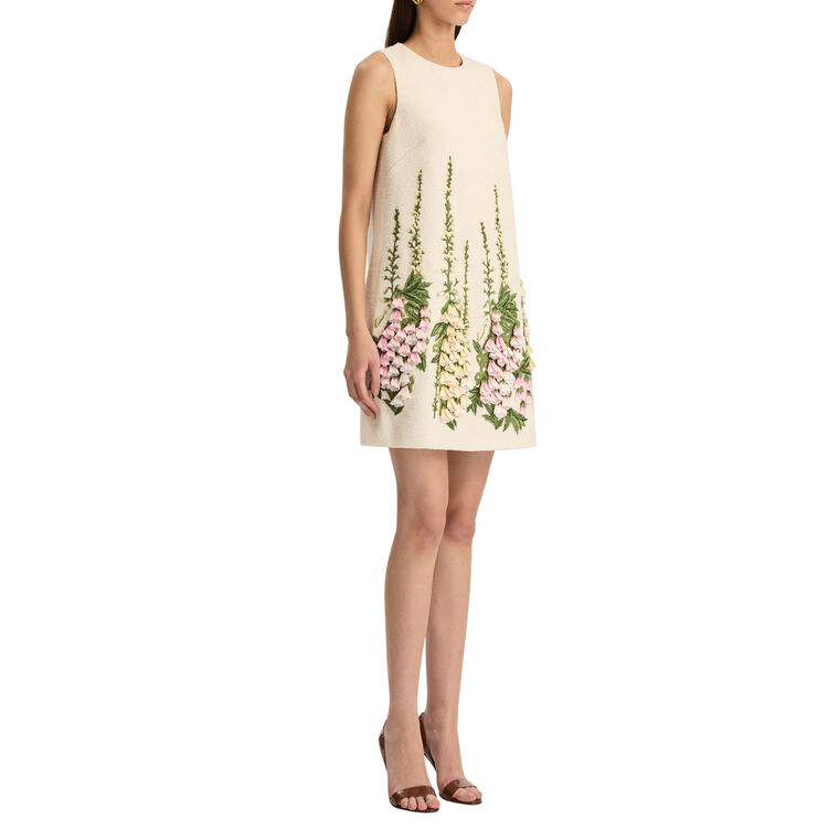Foxglove Embroidered Tweed Shift Dress image number null
