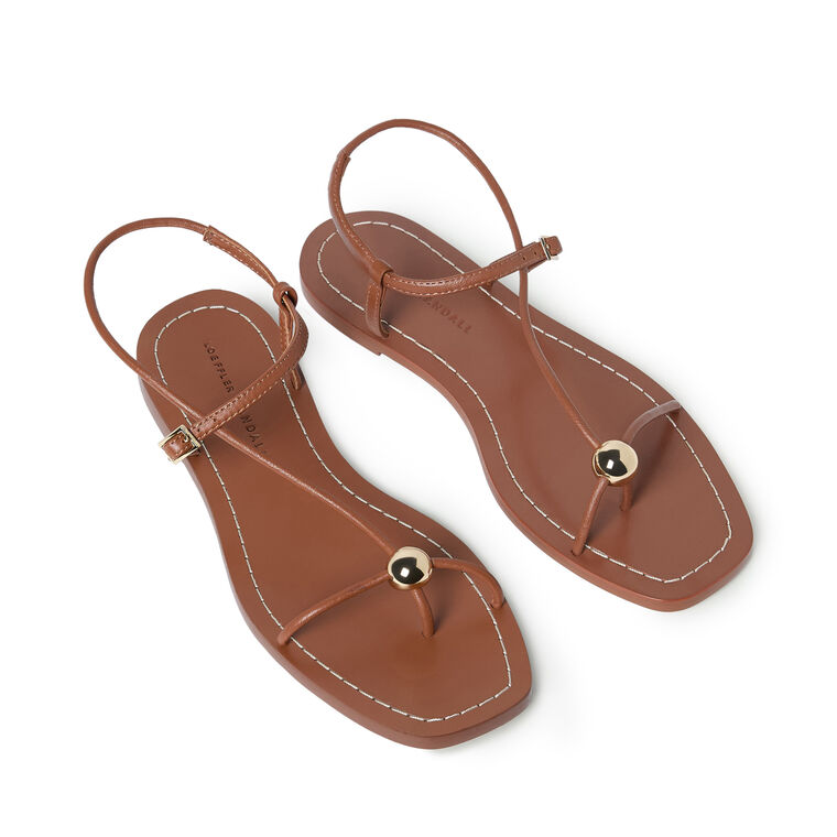 Strappy Flat Sandal With Ornament image number null