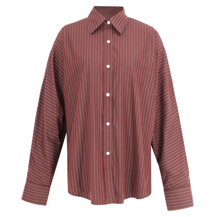 Crosby Striped Dolman Poplin Shirt image number null
