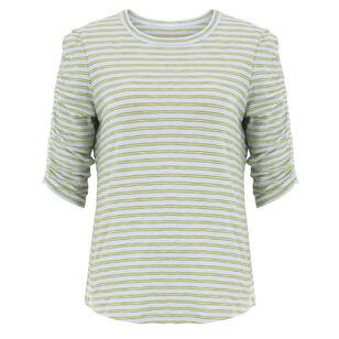 Waldorf Ruched-Sleeve Cotton Jersey Tee