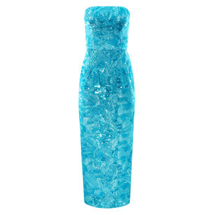 Leslie Strapless Sequin Midi Dress