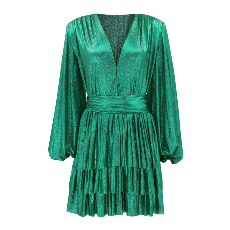 Bedoiun Metallic Mini Dress image number null