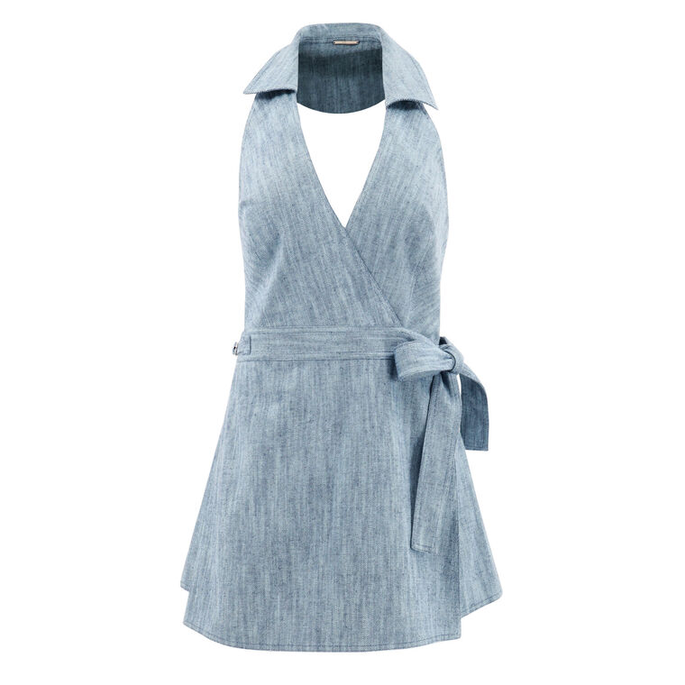 Zephyr Sleeveless Wrap-Style Romper image number null