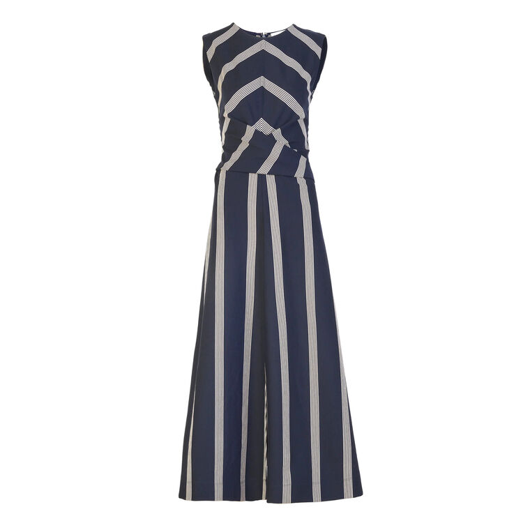 Theo Striped Midi Dress image number null