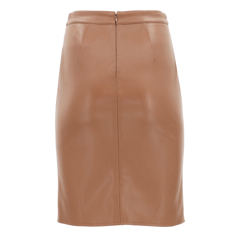 Amira Vegan Leather Pencil Skirt image number null