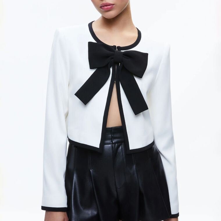 Kidman Bow Front Cropped Jacket image number null
