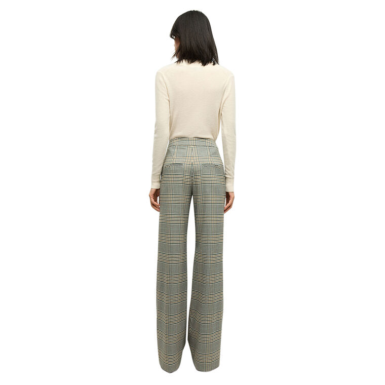 Tonelli Wide Leg High Rise Plaid Pant image number null