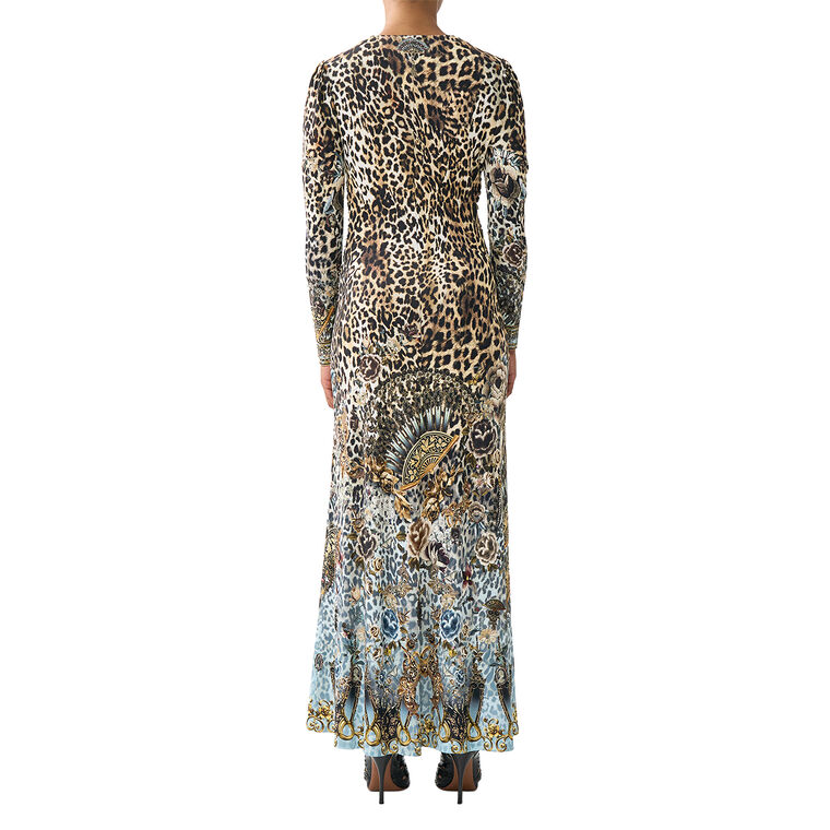 Gathered Jersey Long Dress image number null