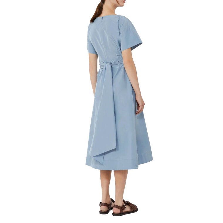 Pioppo Short Sleeve Flared Taffeta Midi Dress image number null