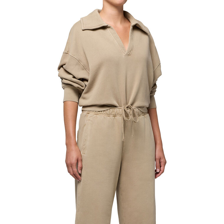 Trapeze Long Sleeve Collared V-Neck Pullover image number null