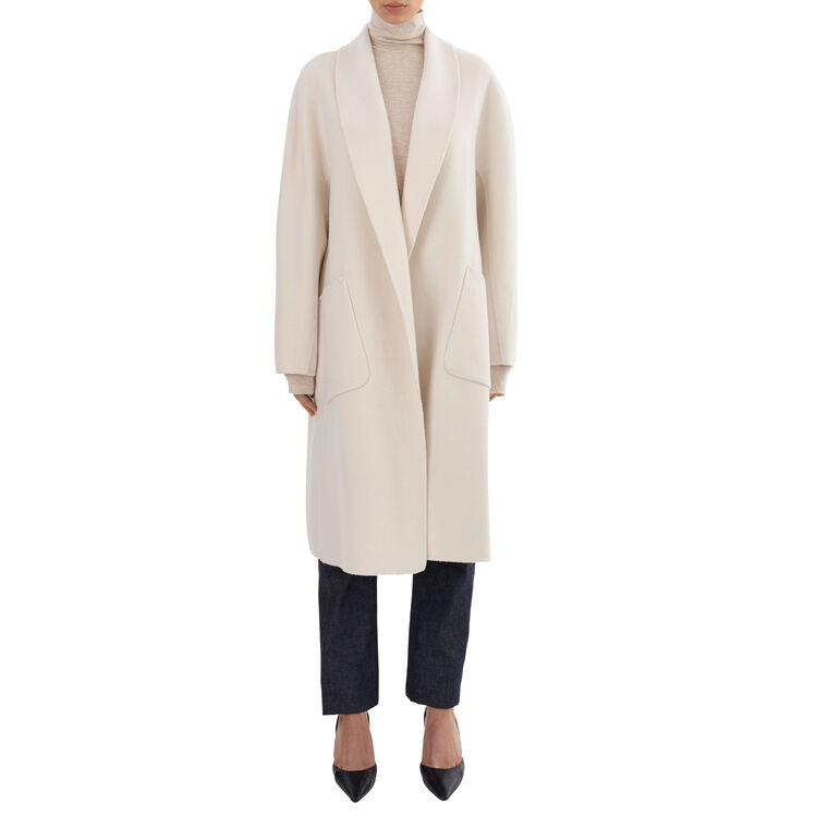 Thara Shawl Collar Wool Coat image number null