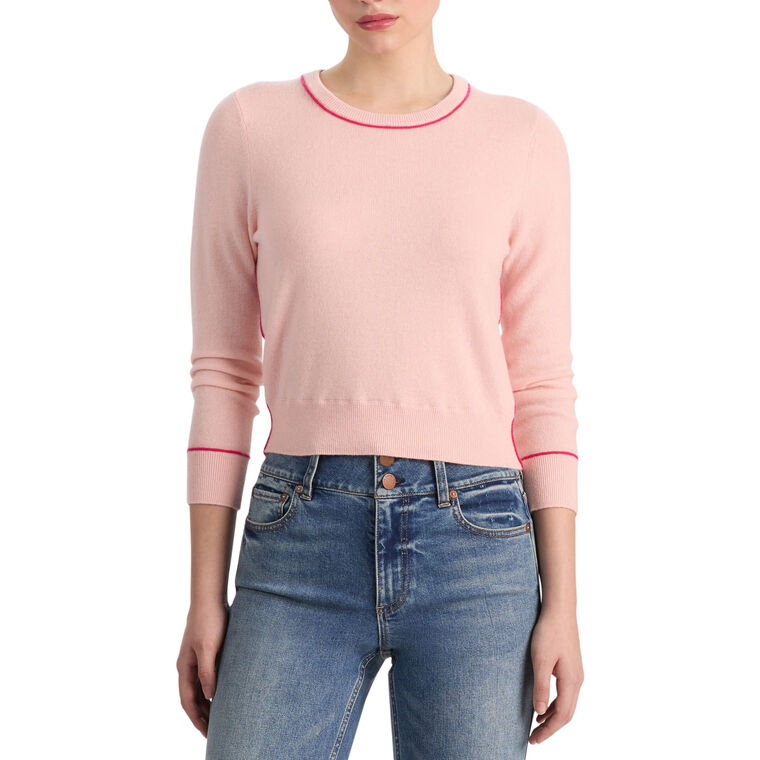 Carolann Long Sleeve Cashmere Crew Neck Pullover image number null