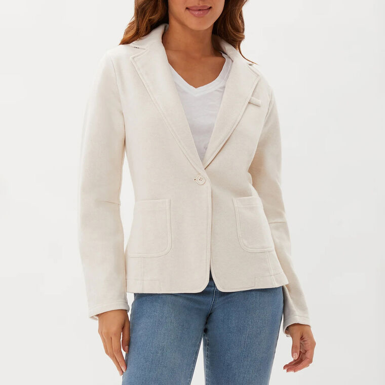 Knit Twill Blazer image number null